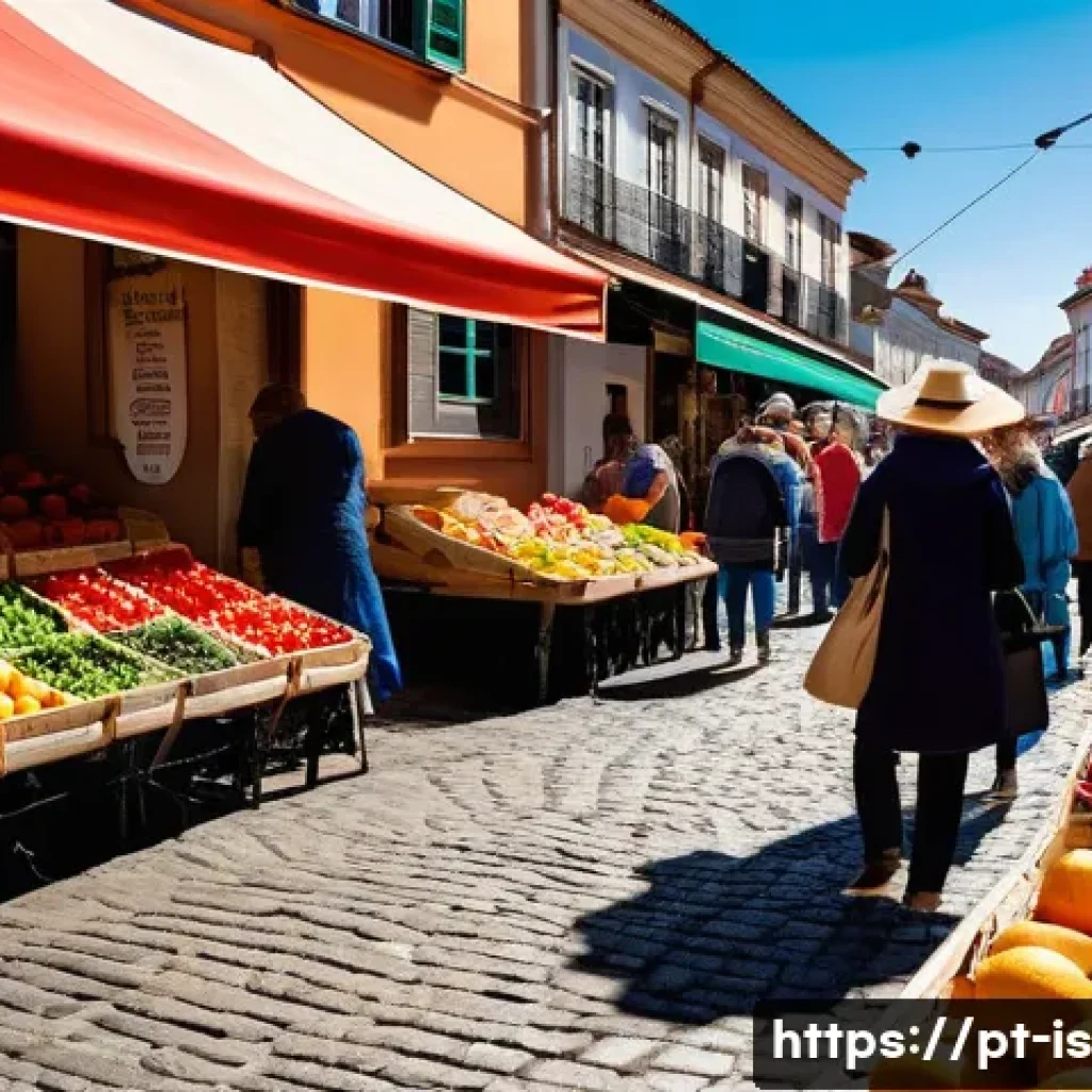 제로웨이스트를 위한 포장지 대체 아이디어 - **Vibrant Portuguese Local Market Experience**
**Description:** A lively and colorful outdoor lo...