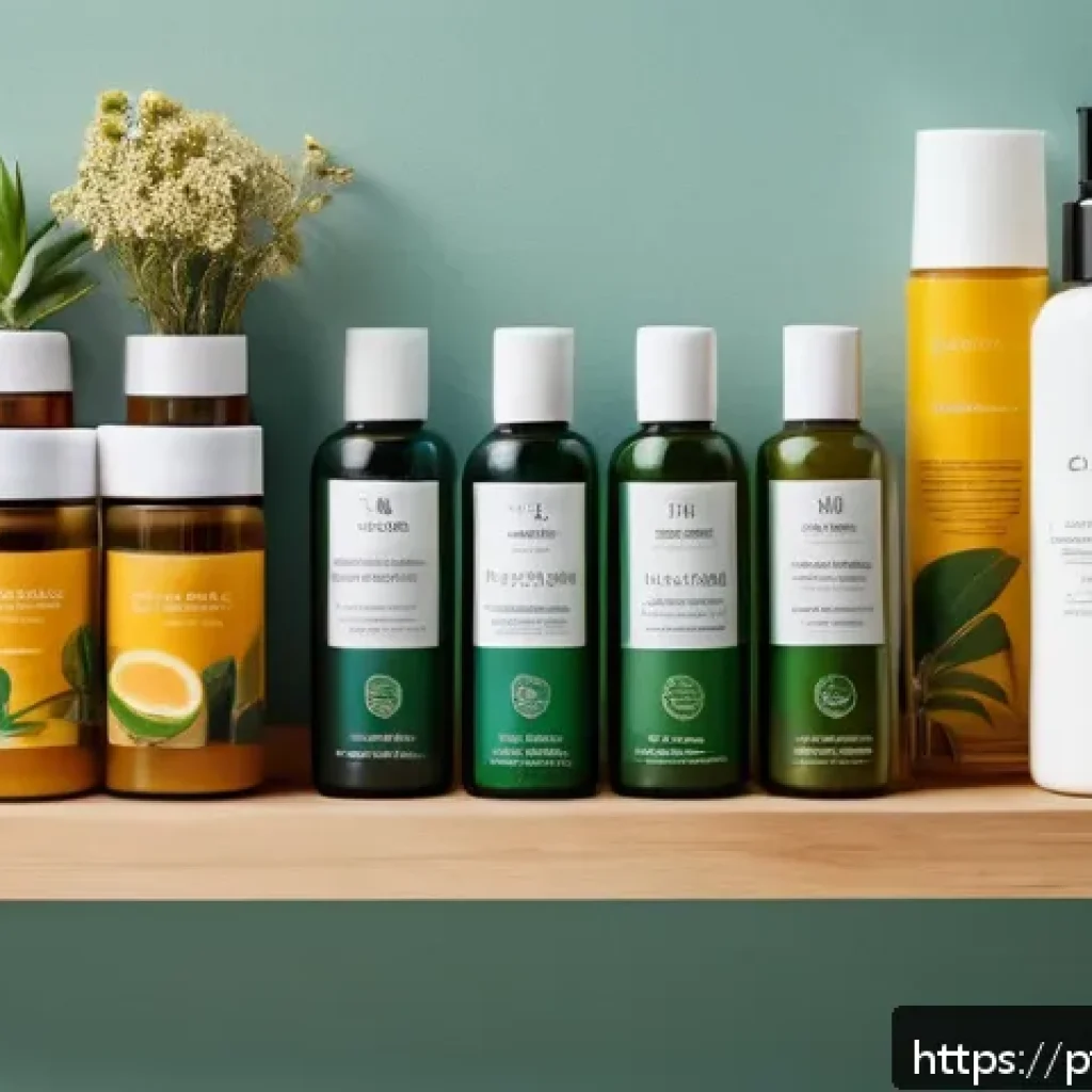 제로웨이스트 화장품 추천과 사용법 - A cozy, sunlit bathroom shelf displaying an elegant collection of sustainable Brazilian cosmetic pro...